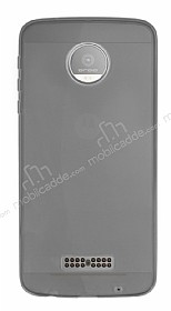 Motorola Moto Z Ultra nce effaf Siyah Silikon Klf