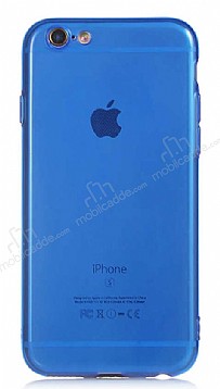 Eiroo Mun iPhone 6 / 6S effaf Mavi Silikon Klf