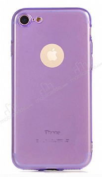 Eiroo Mun iPhone 7 / 8 effaf Lila Silikon Klf