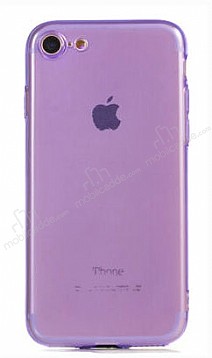 Eiroo Mun iPhone SE 2020 effaf Mor Silikon Klf