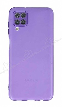 Eiroo Mun Samsung Galaxy M12 effaf Mor Silikon Klf