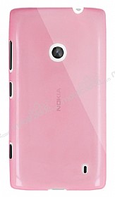 Dafoni Aircraft Nokia Lumia 520 Ultra nce effaf Pembe Silikon Klf