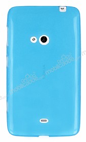 Nokia Lumia 625 Ultra nce effaf Mavi Silikon Klf