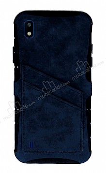 Eiroo Notecase Samsung Galaxy A10 Czdanl Lacivert Rubber Klf