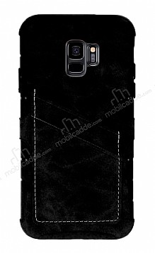 Eiroo Notecase Samsung Galaxy S9 Czdanl Siyah Rubber Klf