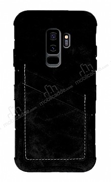 Eiroo Notecase Samsung Galaxy S9 Plus Czdanl Siyah Rubber Klf