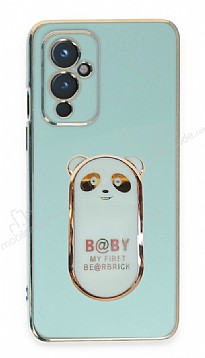 Eiroo OnePlus 9 Baby Panda Standl Yeil Silikon Klf