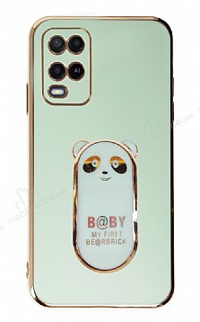 Eiroo Oppo A54 Baby Panda Standl Yeil Silikon Klf