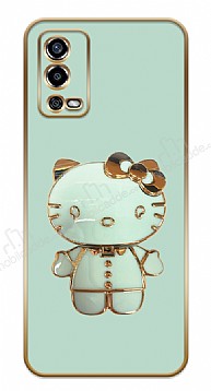 Eiroo Oppo A55 Hello Kitty Standl Yeil Silikon Klf