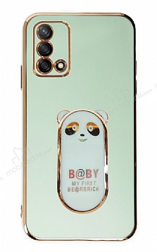 Eiroo Oppo A74 Baby Panda Standl Yeil Silikon Klf