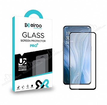 Eiroo Oppo Reno 10X Zoom Tempered Glass Full Siyah Cam Ekran Koruyucu