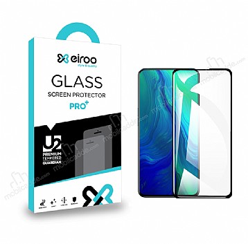 Eiroo Oppo Reno Tempered Glass Full Siyah Cam Ekran Koruyucu