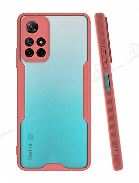 Eiroo Painted Xiaomi Poco M4 Pro 5G Kamera Korumal Pembe Klf