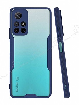 Eiroo Painted Xiaomi Poco M4 Pro 5G Kamera Korumal Lacivert Klf