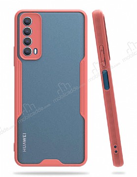 Eiroo Painted Huawei P Smart 2021 Pembe Silikon Klf