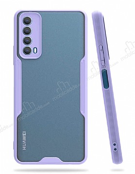 Eiroo Painted Huawei P Smart 2021 Mor Silikon Klf
