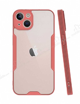 Eiroo Painted iPhone 14 Plus Pembe Silikon Klf
