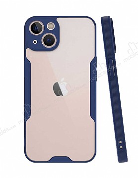 Eiroo Painted iPhone 14 Plus Lacivert Silikon Klf