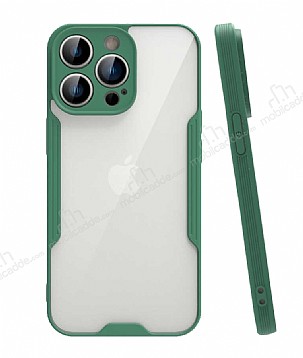 Eiroo Painted iPhone 14 Pro Koyu Yeil Silikon Klf