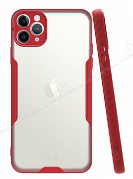 Eiroo Painted iPhone 11 Pro Max Krmz Silikon Klf