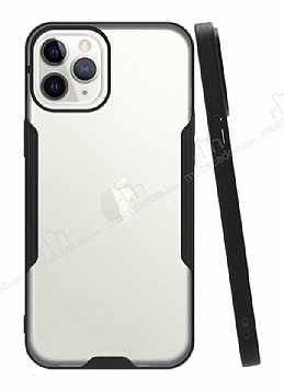 Eiroo Painted iPhone 12 / 12 Pro 6.1 in Siyah Silikon Klf