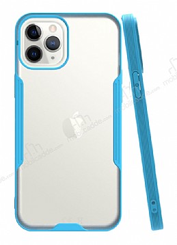 Eiroo Painted iPhone 12 / 12 Pro 6.1 in Mavi Silikon Klf
