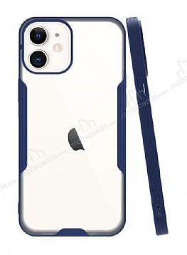 Eiroo Painted iPhone 12 Mini 5.4 in Lacivert Silikon Klf