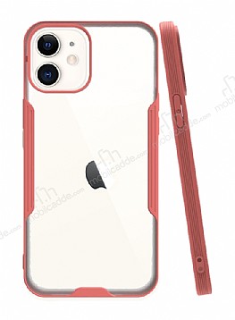 Eiroo Painted iPhone 12 Mini 5.4 in Pembe Silikon Klf
