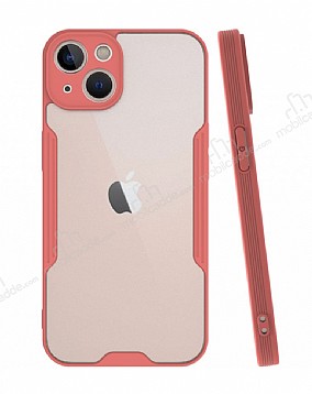 Eiroo Painted iPhone 13 Mini Kamera Korumal Pembe Klf