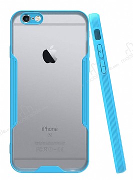 Eiroo Painted iPhone 6 / 6S Mavi Silikon Klf