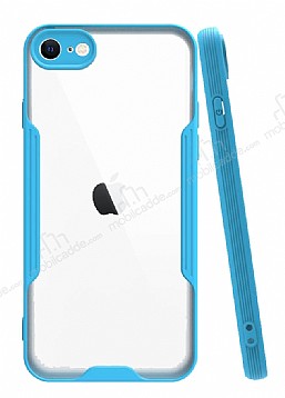 Eiroo Painted iPhone 7 / 8 Mavi Silikon Klf