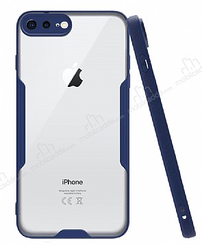 Eiroo Painted iPhone 7 Plus / 8 Plus Lacivert Silikon Klf