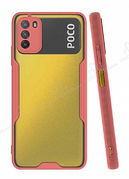 Eiroo Painted Xiaomi Poco M3 Kamera Korumal Pembe Klf
