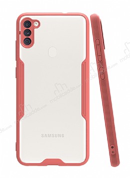 Eiroo Painted Samsung Galaxy A11 Pembe Silikon Klf