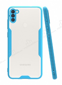 Eiroo Painted Samsung Galaxy A11 Mavi Silikon Klf