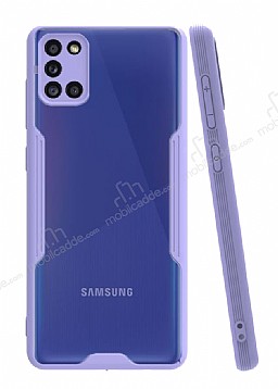 Eiroo Painted Samsung Galaxy A31 Mor Silikon Klf