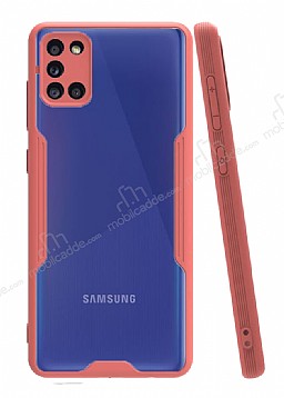 Eiroo Painted Samsung Galaxy A31 Pembe Silikon Klf