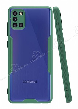 Eiroo Painted Samsung Galaxy A31 Yeil Silikon Klf