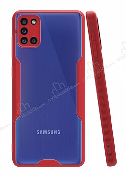 Eiroo Painted Samsung Galaxy A31 Krmz Silikon Klf