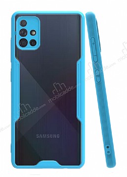 Eiroo Painted Samsung Galaxy A51 Mavi Silikon Klf
