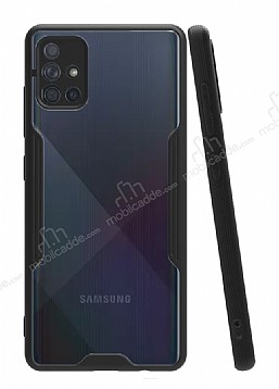 Eiroo Painted Samsung Galaxy A51 Siyah Silikon Klf