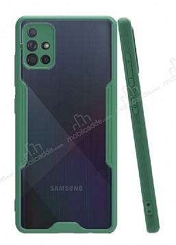 Eiroo Painted Samsung Galaxy A71 Yeil Silikon Klf