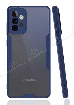 Eiroo Painted Samsung Galaxy A72 / A72 5G Kamera Korumal Lacivert Klf