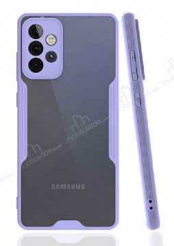 Eiroo Painted Samsung Galaxy A72 / A72 5G Kamera Korumal Mor Klf
