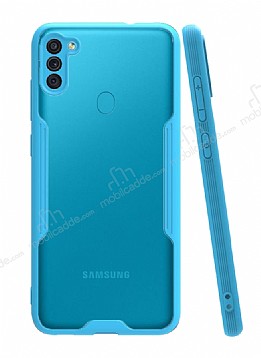Eiroo Painted Samsung Galaxy M11 Mavi Silikon Klf
