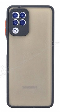 Eiroo Painted Samsung Galaxy M22 Kamera Korumal Siyah Klf