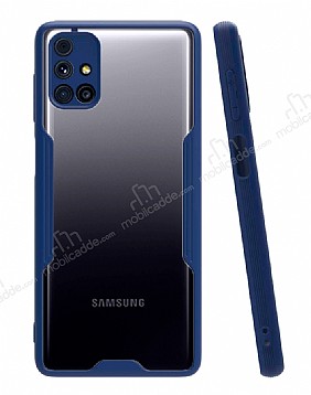 Eiroo Painted Samsung Galaxy M31s Kamera Korumal Lacivert Klf