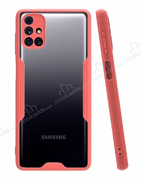 Eiroo Painted Samsung Galaxy M51 Kamera Korumal Pembe Klf