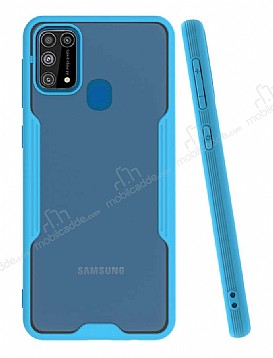 Eiroo Painted Samsung Galaxy M51 Mavi Silikon Klf