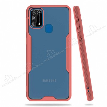 Eiroo Painted Samsung Galaxy M51 Pembe Silikon Klf